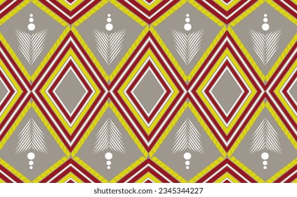 Seamless beautiful geometric design, mixed brown yellow red and white colors for printing, wallpaper and background.