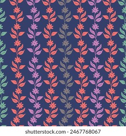 Nahtloses schönes geometrisches Blumenmuster Textildesign