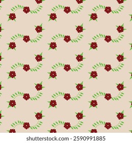 Seamless beautiful geometrical flower pattern design