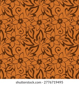 Seamless beautiful geometrical flower pattern textile design
