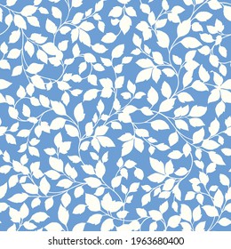Seamless and beautiful leaf illustration pattern,