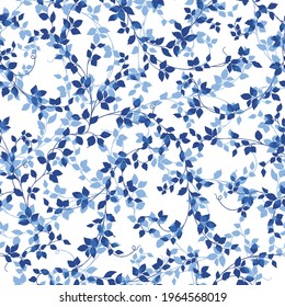 Seamless and beautiful leaf illustration pattern,