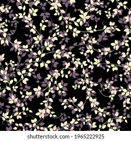 Seamless and beautiful leaf illustration pattern,