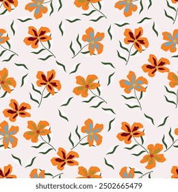 Seamless beautiful nature leaf flower pattern design