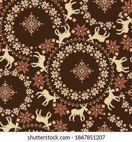 Seamless and beautiful Nordic All over pattern,