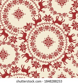 Seamless and beautiful Nordic All over pattern,