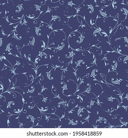 Seamless and beautiful ornament pattern composed of curved lines,