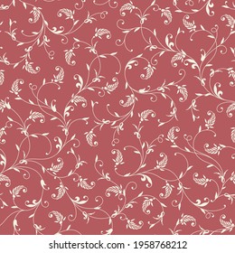 Seamless and beautiful ornament pattern composed of curved lines,