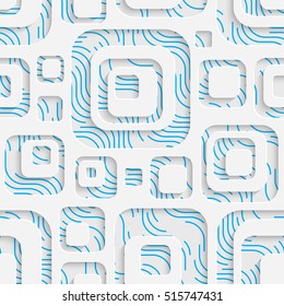 Seamless Beautiful Pattern. Abstract Ornament Background. White Origami Wallpaper. Art Graphic Design