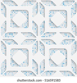 Seamless Beautiful Pattern. Abstract Ornament Background. White Origami Wallpaper. Art Graphic Design