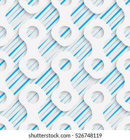 Seamless Beautiful Pattern. Abstract Ornament Background. White Origami Wallpaper. Art Graphic Design