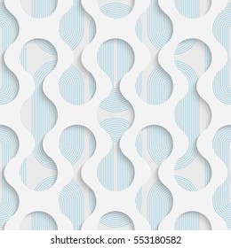 Seamless Beautiful Pattern. Abstract Ornament Background. White Origami Wallpaper. Art Graphic Design