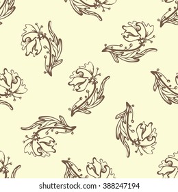 Seamless beautiful pattern. Beautiful flowers.