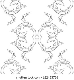 Seamless beautiful pattern on a white background.