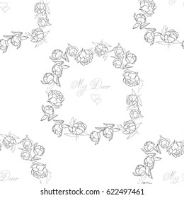 Seamless beautiful pattern on a white background.