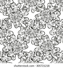Seamless beautiful pattern. Beautiful white flowers graphics.