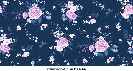 Bonito fondo floral primaveral incomparable para vestidos de verano