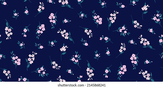 Seamless beautiful spring floral background for summer dresses