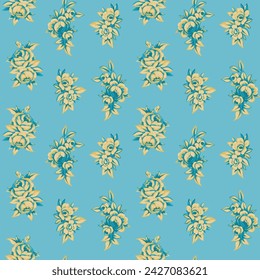 Hermoso fondo floral de primavera sin costuras para vestidos	