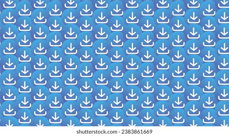 A seamless beautiful vector pattern of download icon