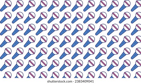 A seamless beautiful vector pattern of microphone icon