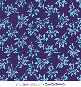 Seamless beautiful vintage flower pattern textile design