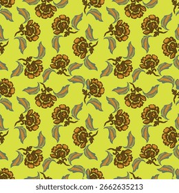 Nahtloses schönes Vintage Blumenmuster Textildesign
