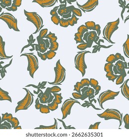 Nahtloses schönes Vintage Blumenmuster Textildesign