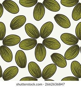 Seamless beautiful vintage flower pattern textile design