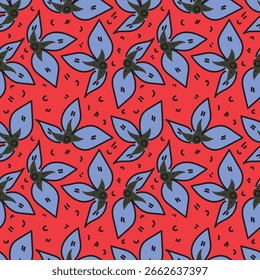 Seamless beautiful vintage flower pattern textile design