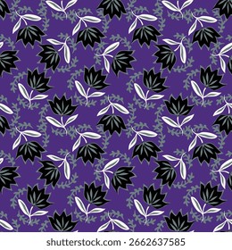Diseño textil hermoso sin costuras del patrón de la flor del vintage