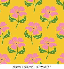 Seamless beautiful vintage flower pattern textile design