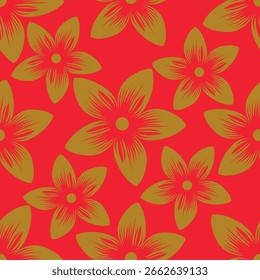 Seamless beautiful vintage flower pattern textile design