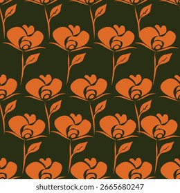 Diseño textil hermoso sin costuras del patrón de la flor del vintage