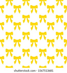 Seamless beauty bow pattern. Cute fashion illustration. Decorative background.