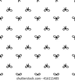 Seamless beauty bow pattern. Cute fashion illustration. Decorative background.
