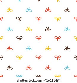 Seamless beauty bow pattern. Cute fashion illustration. Decorative background.
