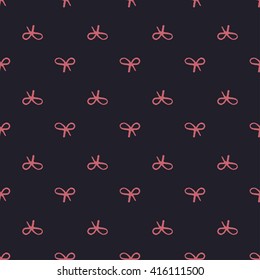Seamless beauty bow pattern. Cute fashion illustration. Decorative background.
