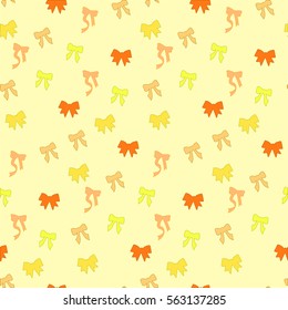 Seamless beauty bow pattern. Cute fashion illustration. Decorative background.