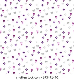 Seamless beauty bow pattern. Cute fashion illustration. Decorative background.