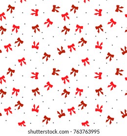 Seamless beauty bow pattern. Cute fashion illustration. Decorative background.