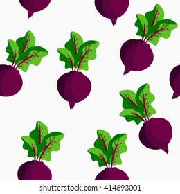Seamless with beet. It can be used for decoration kitchen accessories, tablecloths, fabrics, cutting boards or other