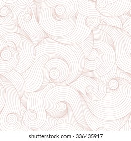 Seamless beige abstract hand-drawn waves pattern, wavy background. Seamless pattern can be used for wallpaper, pattern fills, web page background,surface textures.