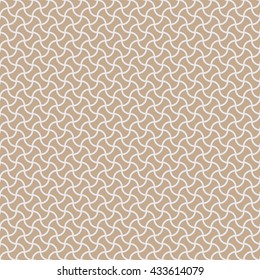 Seamless beige arc based geometric pattern vector