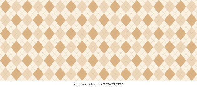 nahtlose beige argyle muster nackt braun rhombus wiederholt