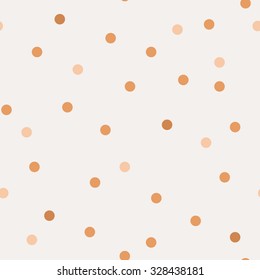 Seamless beige background with brown circles. Easy to edit and repaint. Colored vector illustration