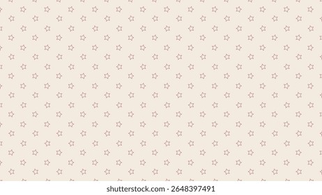 Seamless beige background with hand-drawn red star outlines. Perfect for nursery designs, kids' patterns, baby shower invitations, fabric, and soft pastel-themed digital projects.