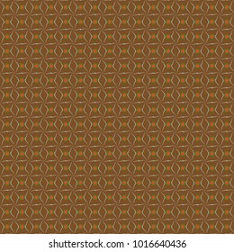 Seamless beige, brown and green background with abstract flowers and elements. Vector retro illustration. Ideal for printing on fabric or paper.