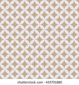 Seamless beige classic round exclusion pattern vector