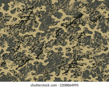 Seamless Beige Colorful Vector Commando Pattern.  Brown Repeated Graphic Graphic Camo Design. Desert Seamless Abstract Vector Combat Textile. Repeated Khaki Graphic Military Backdrop. 